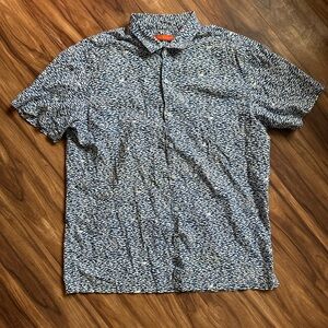 Men's Blue Large Tori Richard shark shirt